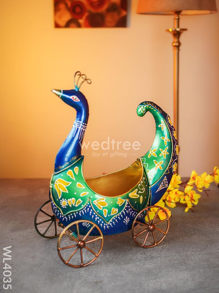 Metal Peacock Table Top - Wl4035 Decor Showpiece