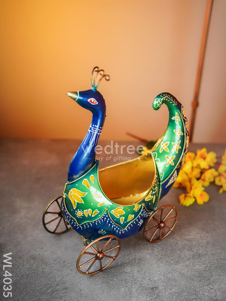 Metal Peacock Table Top - Wl4035 Decor Showpiece