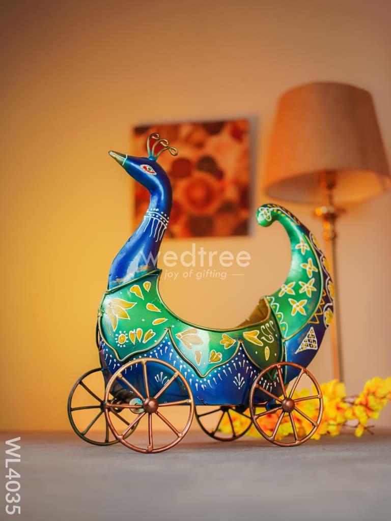 Metal Peacock Table Top - Wl4035 Decor Showpiece