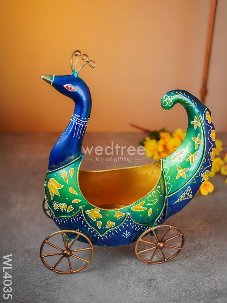 Metal Peacock Table Top - Wl4035 Decor Showpiece