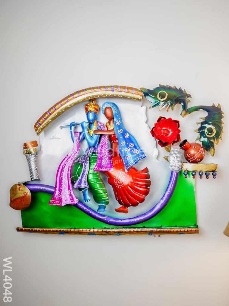 Metal Radha-Krishna Decorative Wall Hanging - Wl4048 Decor Showpiece