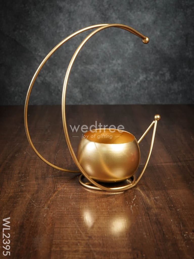 Metal T Light Holder - Moon Wl2395 Decor Showpiece