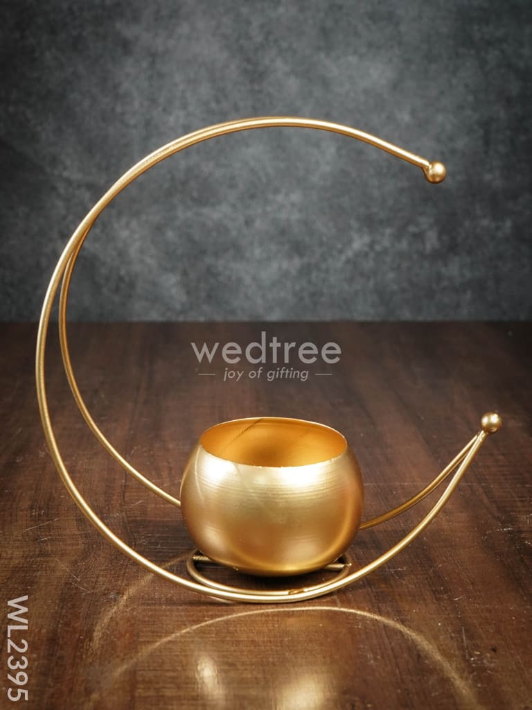 Metal T Light Holder - Moon Wl2395 Decor Showpiece