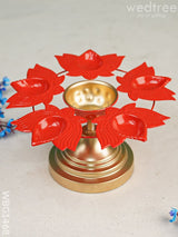 Metal Urli With Lotus Diya - Wbg1468 Decor