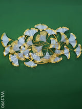 Metal Wall Decor - Gold And Silver Floral With Led Lights Wl1990 Hanging