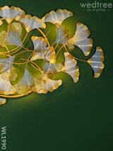 Metal Wall Decor - Gold And Silver Floral With Led Lights Wl1990 Hanging