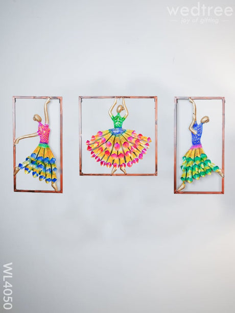 Metal Wall Hanging Dancing Girls - Wl4050 Decor Showpiece