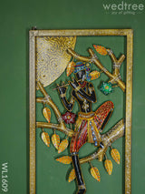 Metal Wall Hanging Frame - Mural Krishna Wl1609 Decor