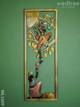 Metal Wall Hanging Frame - Mural Krishna Wl1609 Decor