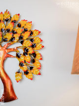 Metal Wall Hanging Tree With Yellow Leaves - Wl4038 Decor Showpiece