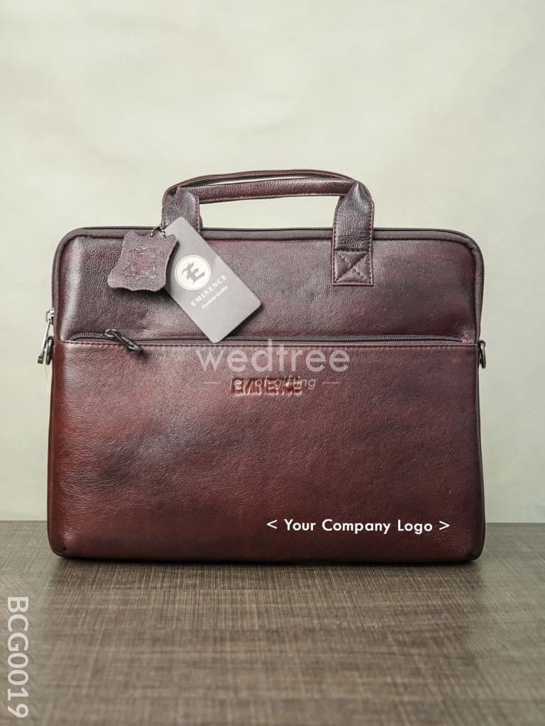 Metro Style Laptop Bag - Dark Brown Bcg0019 Branding