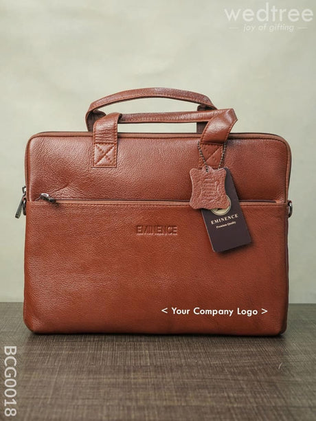 Metro Style Laptop Bag - Light Brown Bcg0018 Branding