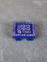 Miniature Wooden Manai With Rangoli Design - Wbg1277