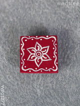 Miniature Wooden Manai With Rangoli Design - Wbg1277