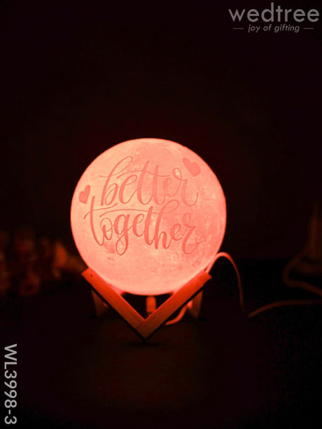 Moon Lamp With Stand & Usb - Wl3998 Couple Personalised Gifts