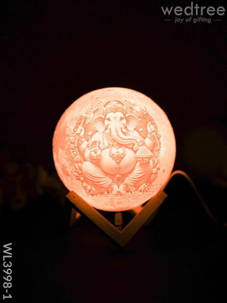 Moon Lamp With Stand & Usb - Wl3998 Ganesha Personalised Gifts