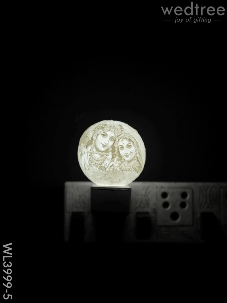 Moon Socket Lamp With Personalised Engraving - Wl3999 Radha-Krishna Gifts