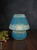 Mosaic Glass Table Lamp - 10 Inch Wl3121 Blue Pottery