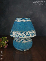 Mosaic Glass Table Lamp - 10 Inch Wl3121 Blue Pottery