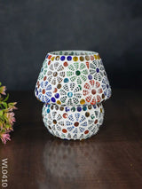 Mosaic Glass Table Lamp - 6 Inch Wl0410 Blue Pottery