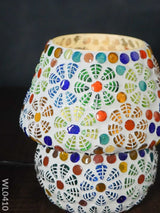 Mosaic Glass Table Lamp - 6 Inch Wl0410 Blue Pottery