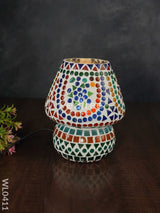 Mosaic Glass Table Lamp - 7 Inch Wl0411 Blue Pottery