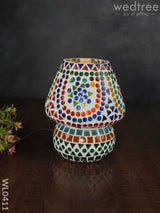 Mosaic Glass Table Lamp - 7 Inch Wl0411 Blue Pottery