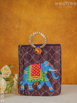 Multi Color - Elephant Digital Printed Hand Bags Wbg1451 Fabric Bags