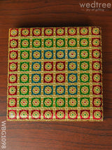 Multi Coloured Meenakari Manai - 8X8 Inch Wbg1098 Pooja Utilities