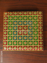 Multi Coloured Meenakari Manai - 8X8 Inch Wbg1098 Pooja Utilities