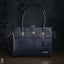 Leather Bag With Flip Lock - Wl1630 Navy Blue Handbags