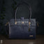 Leather Bag With Flip Lock - Wl1630 Navy Blue Handbags