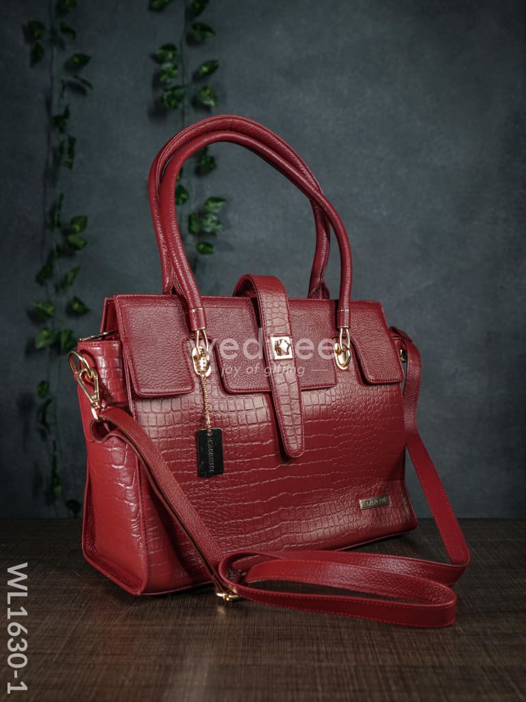 Leather Bag With Flip Lock - Wl1630 Handbags