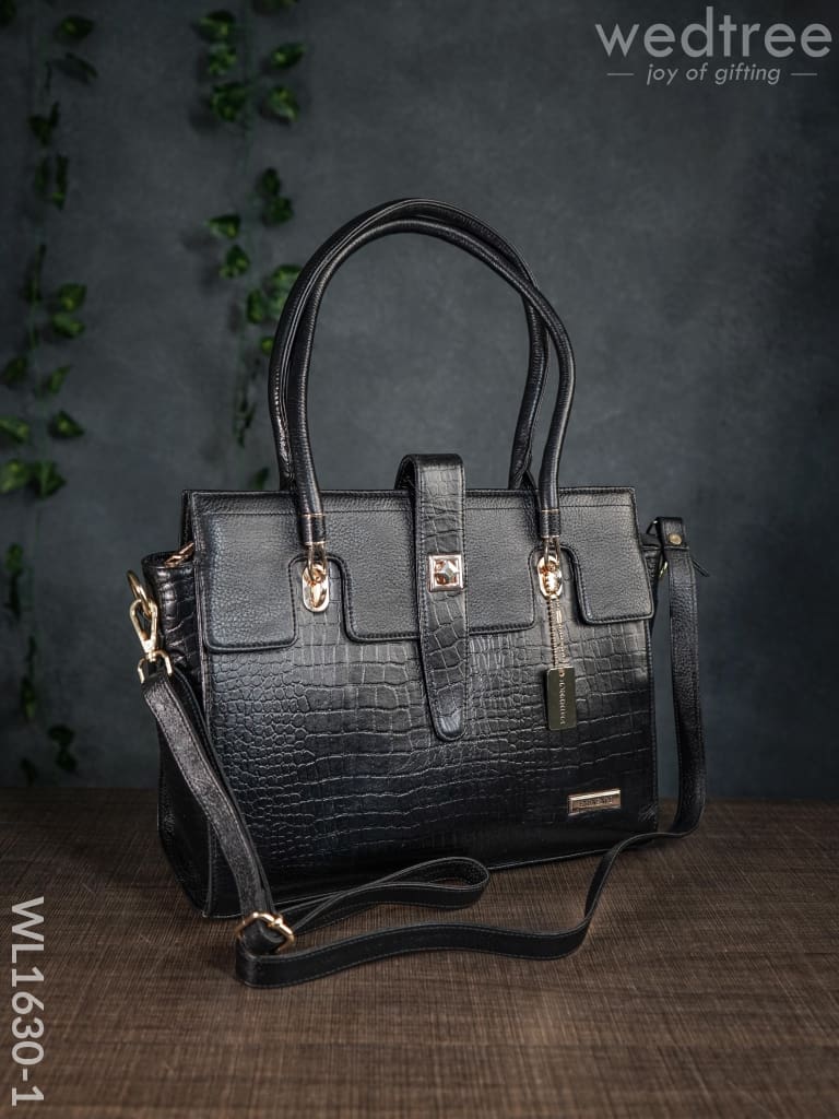 Leather Bag With Flip Lock - Wl1630 Handbags