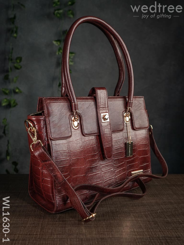 Leather Bag With Flip Lock - Wl1630 Handbags