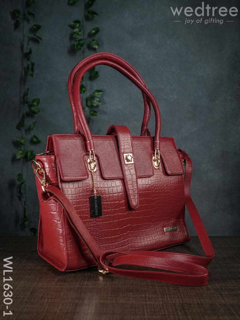 Leather Bag With Flip Lock - Wl1630 Handbags