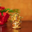 Zinc Alloy Ganesha Idol - Wbg1298 Gold Finish Divine Figurines