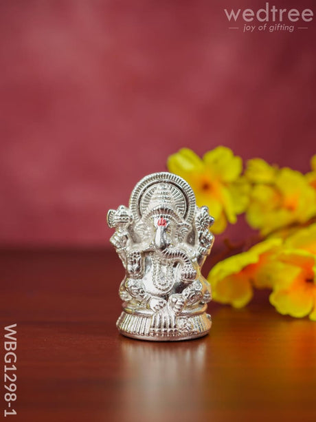 Zink Alloy Ganesha Idol - Wbg1298 Divine Figurines