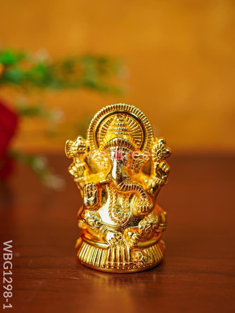 Zinc Alloy Ganesha Idol - Wbg1298 Divine Figurines