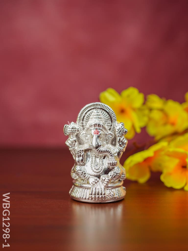 Zink Alloy Ganesha Idol - Wbg1298 Divine Figurines