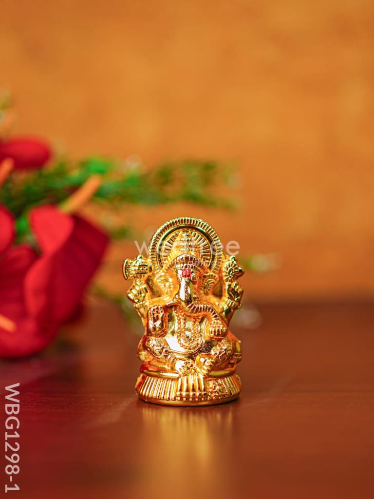 Zinc Alloy Ganesha Idol - Wbg1298 Divine Figurines