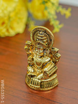 White Metal Lakshmi Idol-Gold Oxidized - Wbg1355-1 Figurine