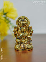 White Metal Lakshmi Idol-Gold Oxidized - Wbg1355-1 Figurine