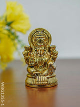 White Metal Lakshmi Idol-Gold Oxidized - Wbg1355-1 Figurine