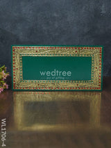 Antique Name Plate - Hand Painted 6X12 Green Wl1706-4 Portraits