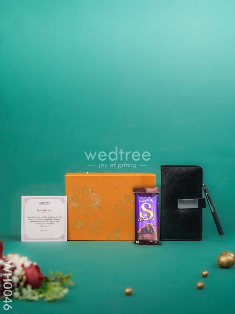 New Year Hamper 12 - Corporate Kit With Thank You Card & Chocolate Wh0046 Hampers