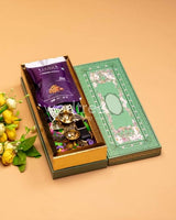 New Year Hamper 2 - Brass Diya Keychain And Dry Fruits Wh0036 Hampers