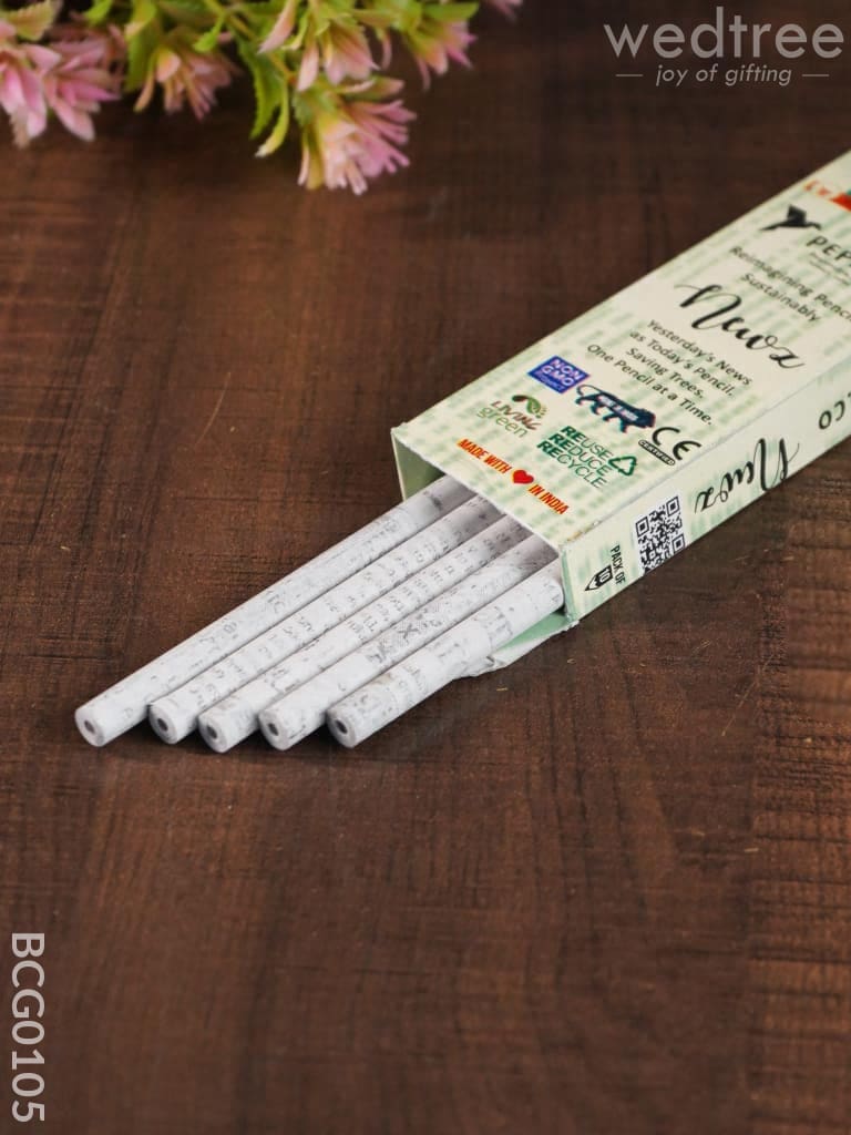 Newspaper Pencil (Set Of 5) - Bcg0105 Branding