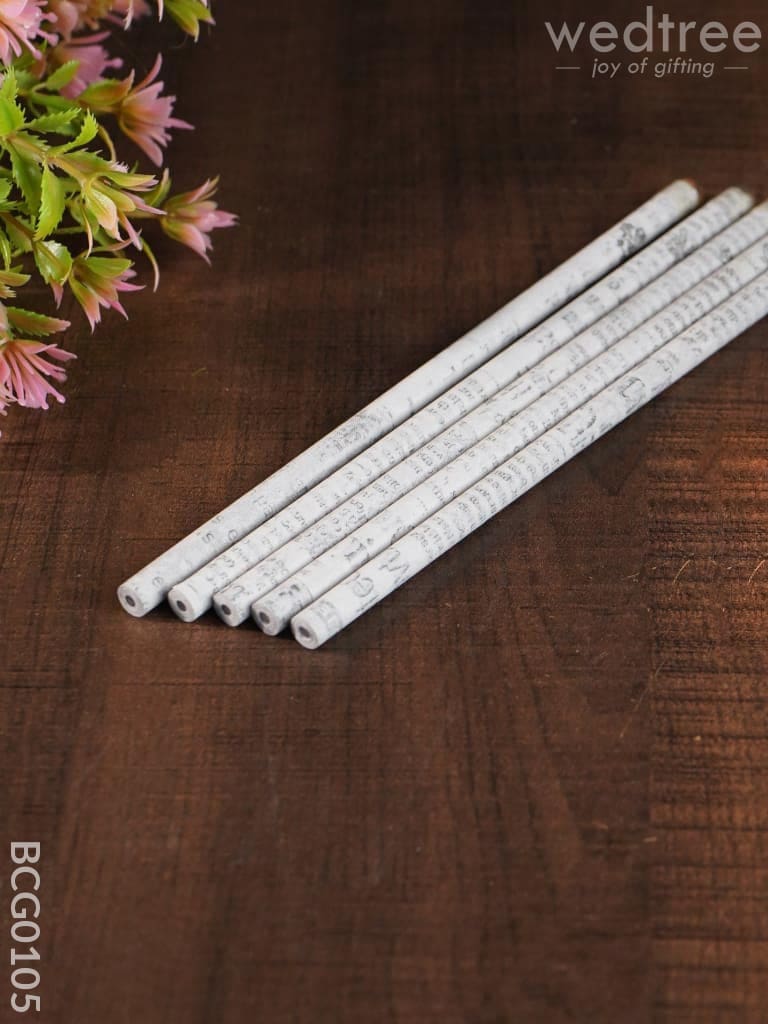 Newspaper Pencil (Set Of 5) - Bcg0105 Branding