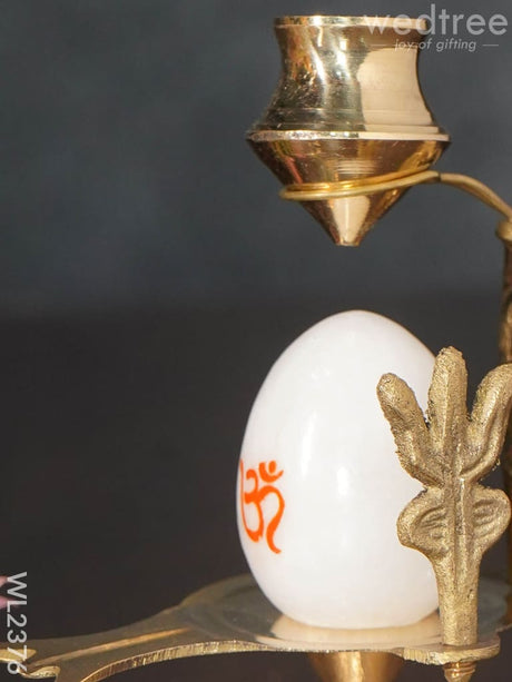 Om Shivling With Brass Stand - Wl2376 Figurines